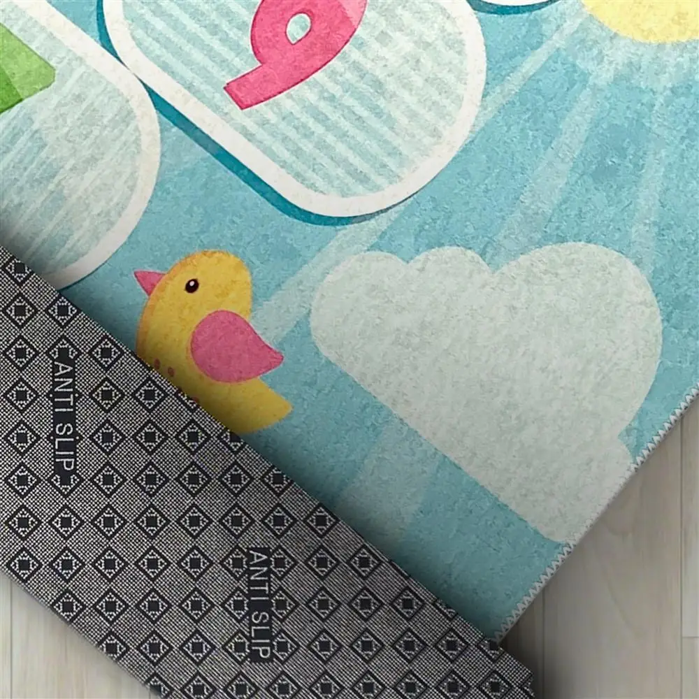 Çocuk Bebek oyun Halısı Seksek Yeşil Mavi Halı Yıkanabilir Kaymaz Çocuk Bebek oyun Halısı Seksek Yeşil Mavi Halı Yıkanabilir Kaymaz